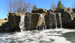 Cascading Backyard Water Feature | Above & Beyond Lawn & Landscaping