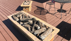 Outdoor Log Fire Pit | Above & Beyond Lawn & Landscaping