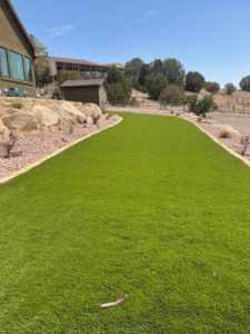 Artificial Grass in Pueblo West CO residential backyard